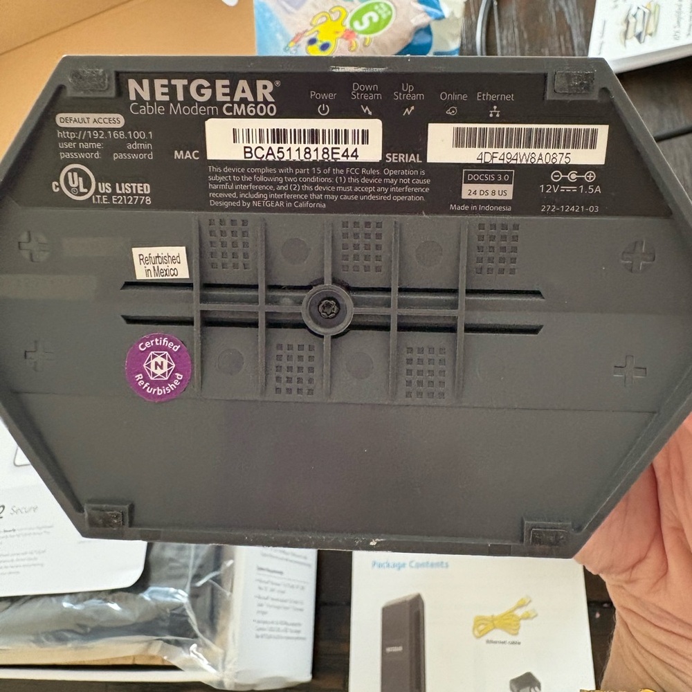 NETGEAR AC1750 Smart WiFi Router - Black & High Speed Cable Modem - Picture 8 of 8